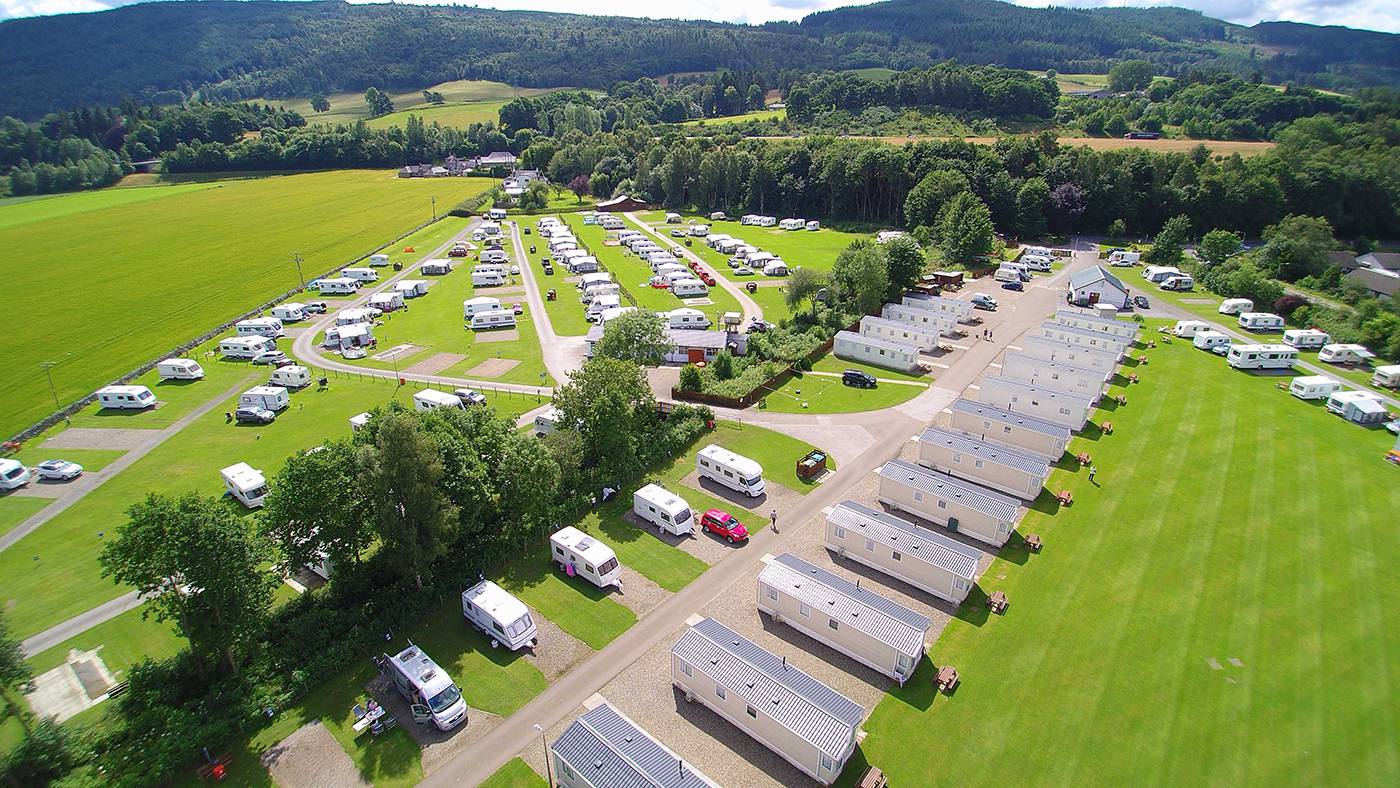 Fonab Caravan Park Camping Site Pitlochry Just Off The A9 Route