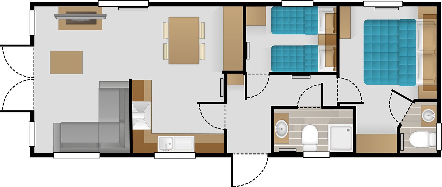 O 2025 Love Holidays 2 bedroom Floor Plan